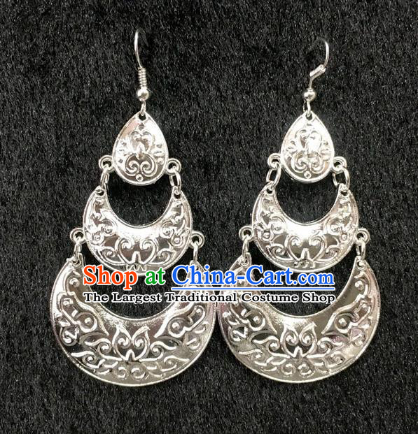 China Handmade National Minority Earrings Ethnic Women Ear Accessories Folk Dance Eardrop