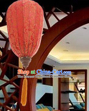 Handmade Chinese Decoration Palace Lanterns Traditional New Year Red Satin Lantern Classical Festival Wax Gourd Lamp