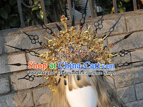 Handmade Gothic Hair Accessories Headwear Halloween Cosplay Lolita Deluxe Crown