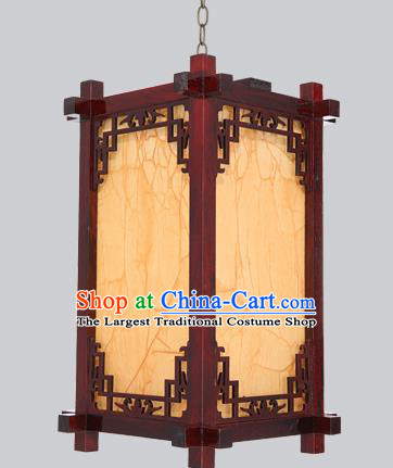 China Wood Lantern Outdoor Lamp Handmade Palace Lantern Imitation Sheepskin Lanterns