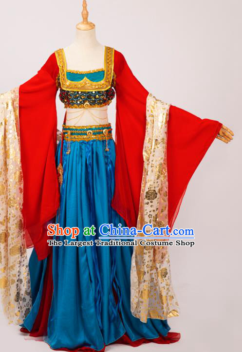 Chinese Cosplay Imperial Consort Costumes Ancient Fairy Princess Hanfu Dress Red Top and Skirt