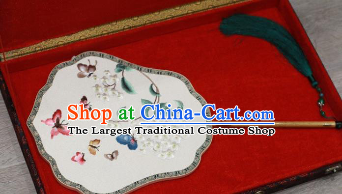 Chinese Suzhou Embroidery Palace Fan Traditional Silk Fan Embroidered Fans