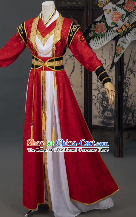 Cosplay Chinese Tang Dynasty Swordsman Costumes Ancient Chivalrous Man Wedding Clothing