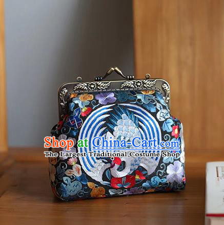 China Traditional Embroidered Bag Suzhou Embroidery Crane Handbag