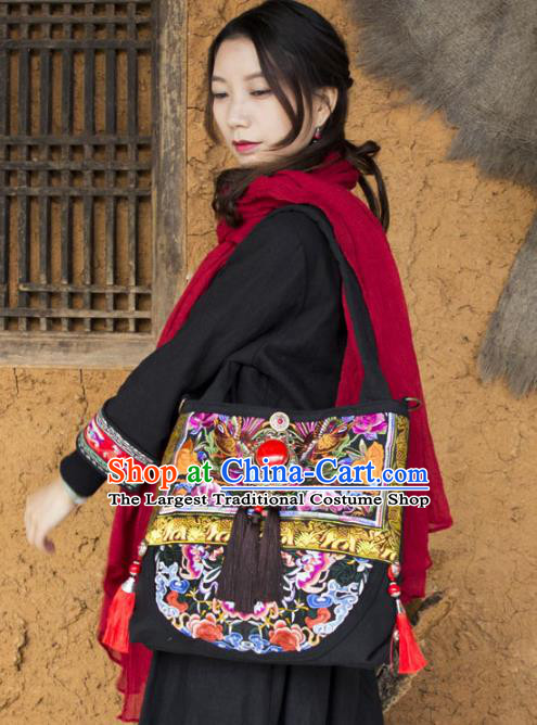 China National Embroidered Handbag Handmade Women Bag Ethnic Embroidery Bag