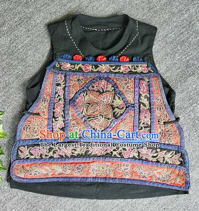 China National Guizhou Ethnic Vest Women Traditional Tang Suit Clothing Embroidered Waistcoat