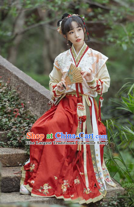 Ancient China Village Lady Costumes Traditional Song Dynasty Country Female Apparels for Women