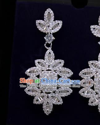 Top Grade Handmade Wedding Zircon Earrings Europe Princess Jewelry Ear Accessories