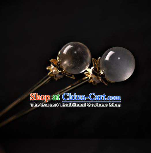 China Ming Dynasty Princess Albite Hair Sticks Ancient Palace Lady Hair Accessories Golden Hairpins