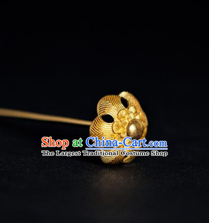 China Traditional Ming Dynasty Palace Hair Stick Ancient Court Empress Hair Accessories Gilding Hairpins