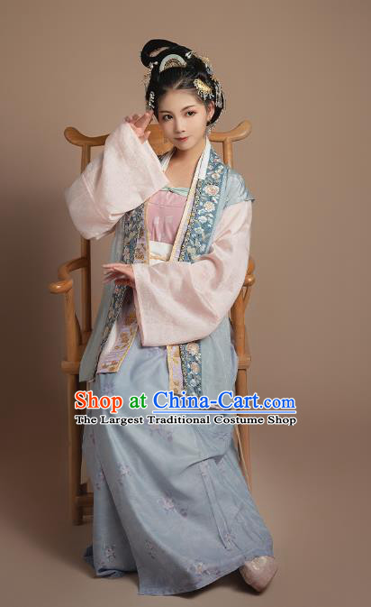 Ancient China Imperial Consort Clothing Court Hanfu Apparels Traditional Song Dynasty Historical Costumes