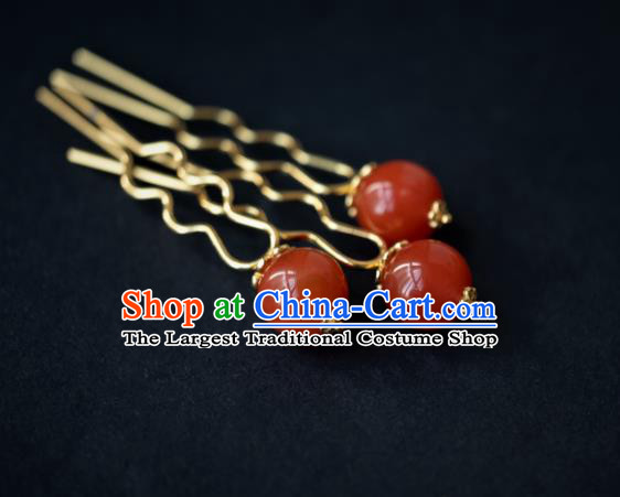 China Ancient Princess Little Hair Stick Hairpin Traditional Ming Dynasty Hair Accessories