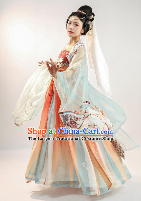 China Tang Dynasty Court Lady Hanfu Dress Traditional Ancient Royal Princess Historical Clothing