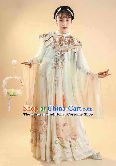 China Ancient Royal Princess Historical Clothing Ming Dynasty Embroidered Costumes Traditional Hanfu Dress