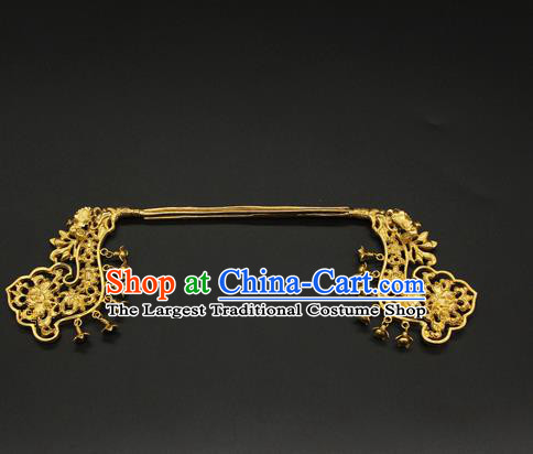 China Traditional Handmade Golden Hairpin Ancient Tang Dynasty Court Hair Accessories