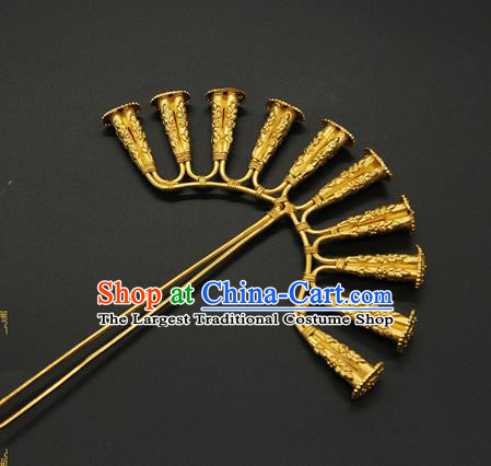 China Handmade Court Hair Stick Ancient Queen Hairpin Traditional Song Dynasty Palace Hair Accessories