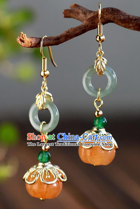 Handmade Chinese Ancient Bride Earrings Jewelry Traditional Wedding Ceregat Ear Accessories