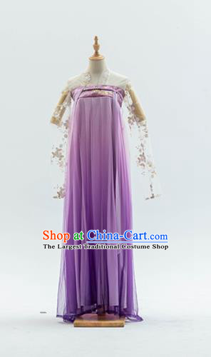 China Ancient Palace Beauty Hanfu Dress Costumes Traditional Tang Dynasty Young Lady Historical Clothing