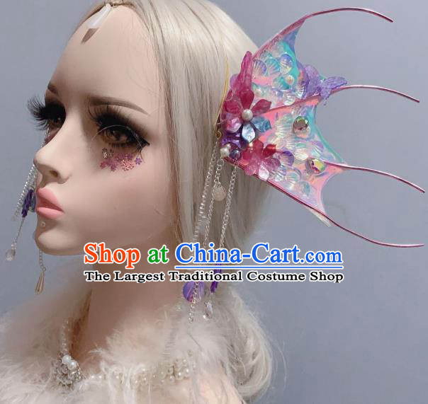 Top Handmade Halloween Stage Show Hair Ornament Baroque Princess Hair Accessories Cosplay Fairy Scale Hair Sticks