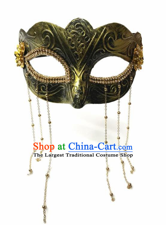 Top Halloween Cosplay Mask Fancy Ball Stage Performance Tassel Face Accessories