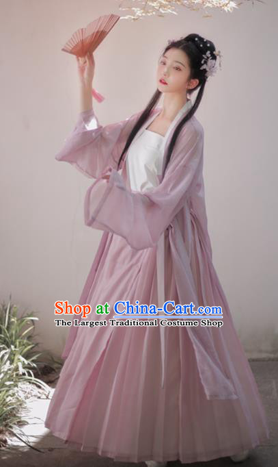 China Ancient Country Girl Historical Clothing Traditional Song Dynasty Young Lady Hanfu Costume