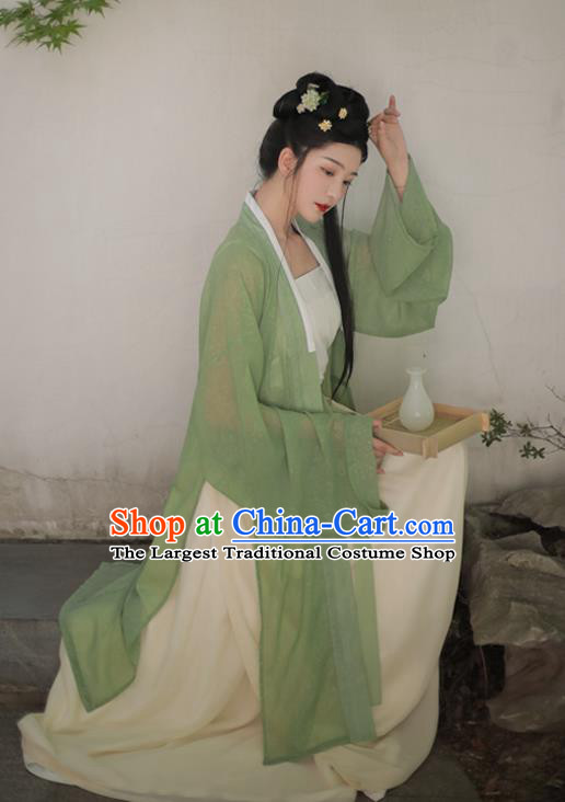 Ancient China Village Girl Historical Clothing Traditional Song Dynasty Country Woman Hanfu Dress Costume