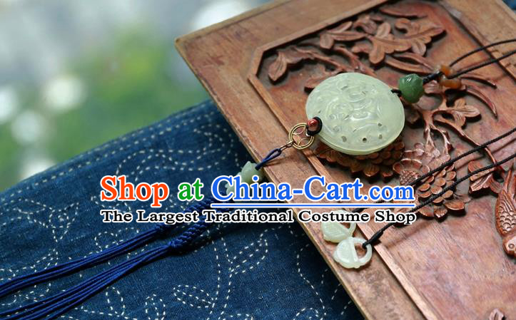 Handmade China Jade Pendant Accessories National Traditional Necklace Jewelry