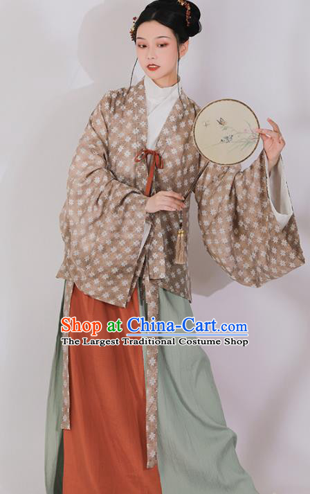 Ancient China Southern and Northern Dynasties Historical Costumes Traditional Jin Dynasty Court Woman Hanfu Clothing