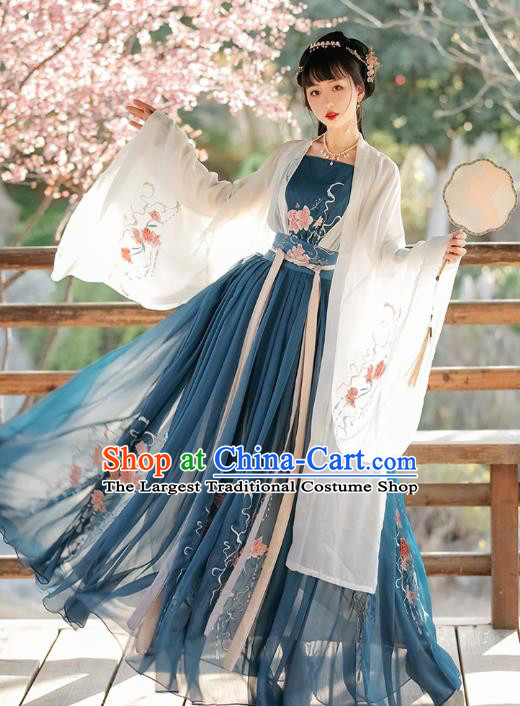 China Traditional Tang Dynasty Princess Historical Clothing Ancient Hanfu Dress Young Beauty Costumes