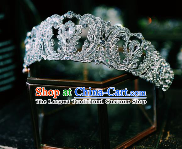 Handmade Court Hair Accessories Baroque Princess Zircon Headwear Retro European Wedding Royal Crown