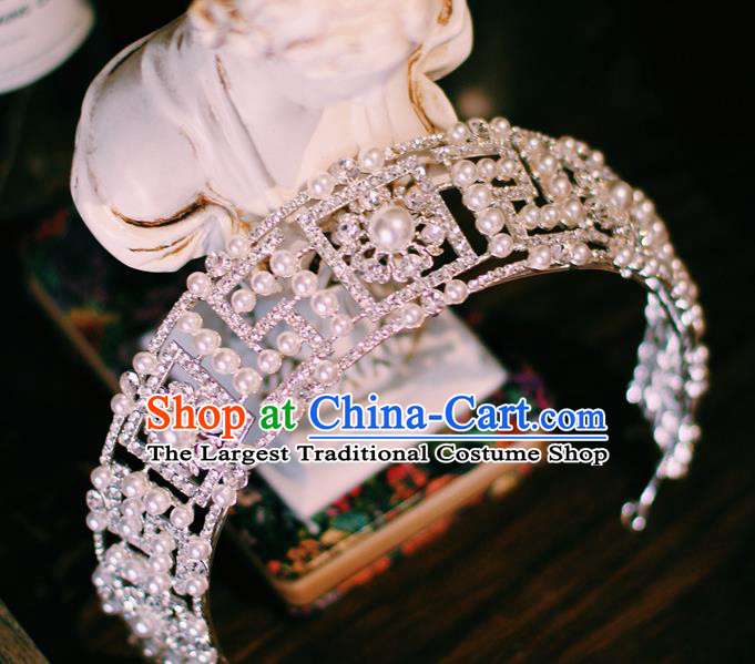 European Court Hair Jewelry Wedding Bride Hair Accessories Baroque Princess Royal Crown