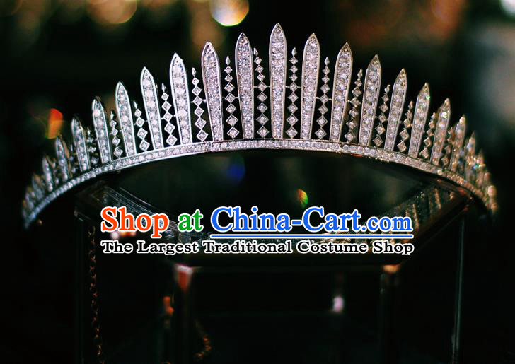 Top Grade Bride Headwear Princess Wedding Jewelry Accessories European Retro Zircon Royal Crown