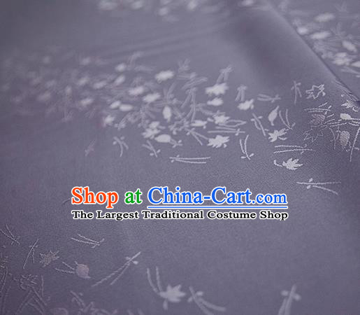 Chinese Classical Jacquard Pattern Design Light Purple Mulberry Silk Fabric Asian Traditional Cheongsam Silk Material