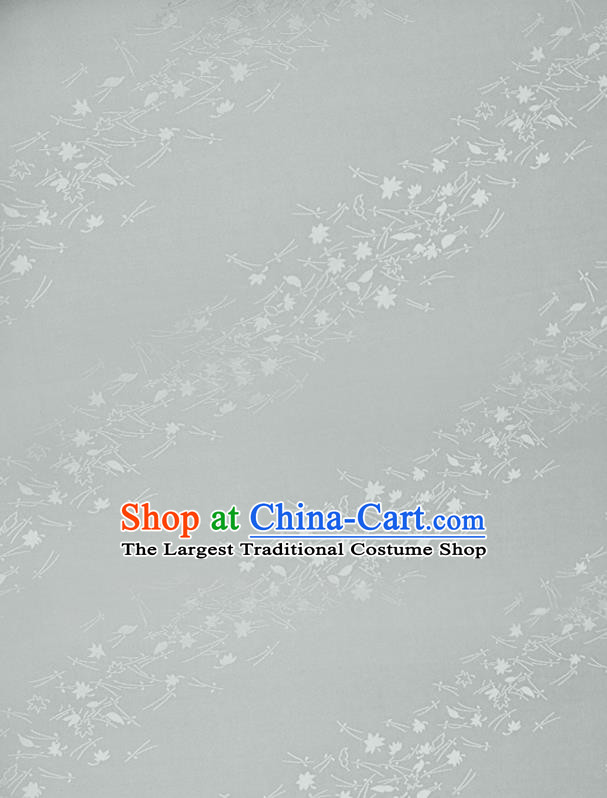 Chinese Classical Jacquard Pattern Design White Mulberry Silk Fabric Asian Traditional Cheongsam Silk Material