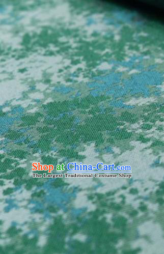 Chinese Classical Green Flowers Pattern Design Song Brocade Fabric Asian Traditional Silk Material