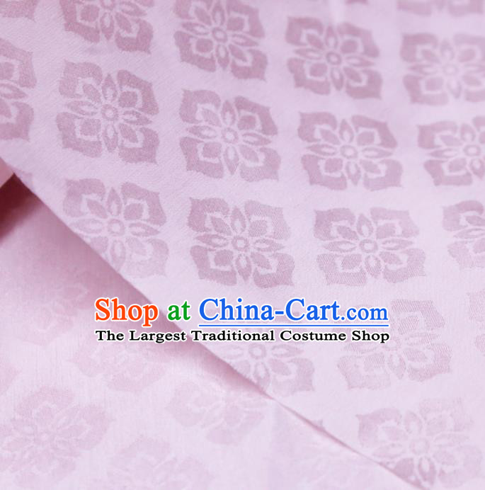 Chinese Classical Flowers Pattern Design Pink Silk Fabric Asian Traditional Cheongsam Brocade Material