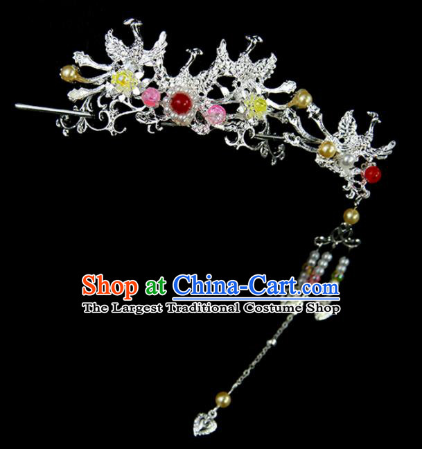 Chinese Ancient Princess Phoenix Hair Crown and Hairpins Traditional Classical Dance Hair Accessories for Women