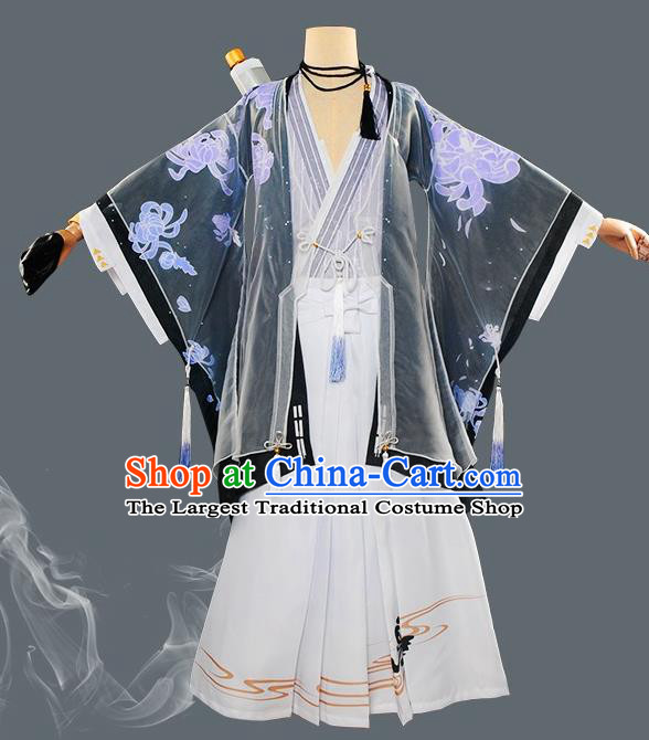 Japanese Cosplay Warrior Knight Kimono Traditional Ancient Swordsman Costume for Men