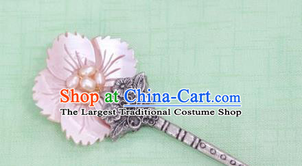 Korean Traditional Court Bride Pink Shell Hairpins Asian Korea Fashion Wedding Hair Accessories for Women