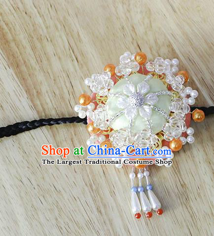 Korean Traditional Court Bride Beads Orange Hairband Asian Korea Fashion Wedding Hair Accessories for Women