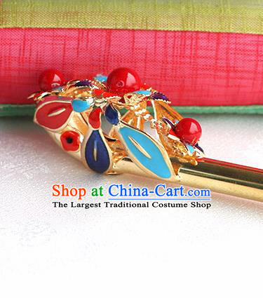 Korean Traditional Wedding Bride Golden Hairpins Asian Korea Hanbok Hair Accessories for Women