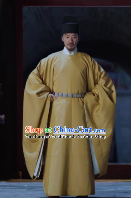 Traditional Chinese Drama Royal Nirvana Song Dynasty Emperor Clothing Ancient Imperator Xiao Jian Costumes and Hat for Men