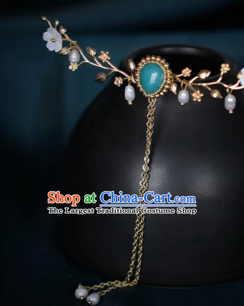 Chinese Handmade Ming Dynasty Princess Frontlet Hairpins Ancient Hanfu Hair Accessories for Women