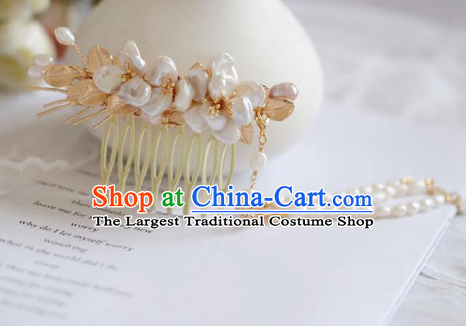 Chinese Handmade Tang Dynasty Princess Shell Hair Comb Hairpins Ancient Hanfu Hair Accessories for Women