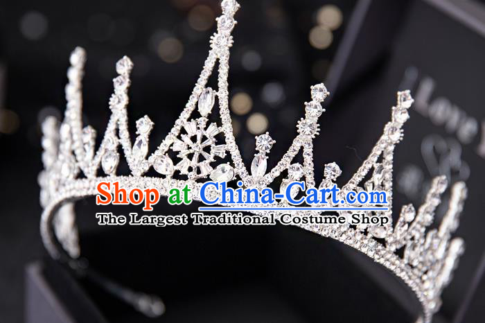 Top Handmade Wedding Bride Royal Crown Baroque Princess Hair Accessories for Women