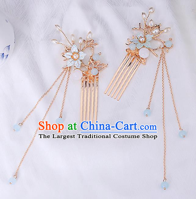 Chinese Traditional Ming Dynasty Hair Combs Hairpins Handmade Ancient Princess Hair Accessories for Women