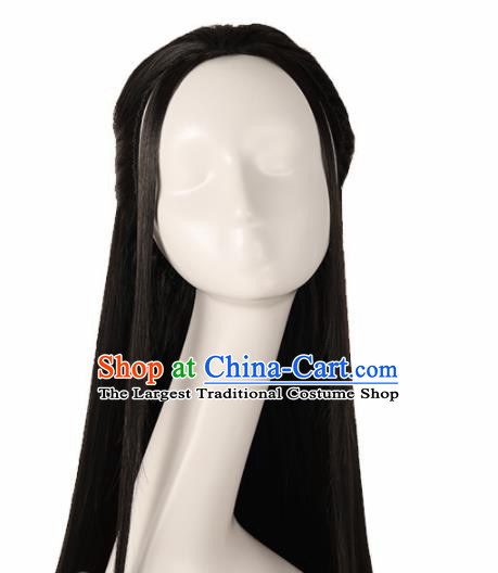 Chinese Traditional Drama Hanfu Wigs Ancient Swordsman Wig Sheath for Men