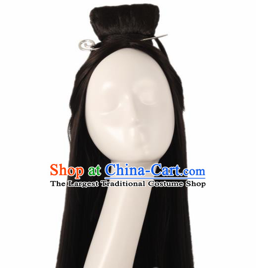 Chinese Traditional Song Dynasty Court Princess Wigs Ancient Fairy Wig Sheath for Women