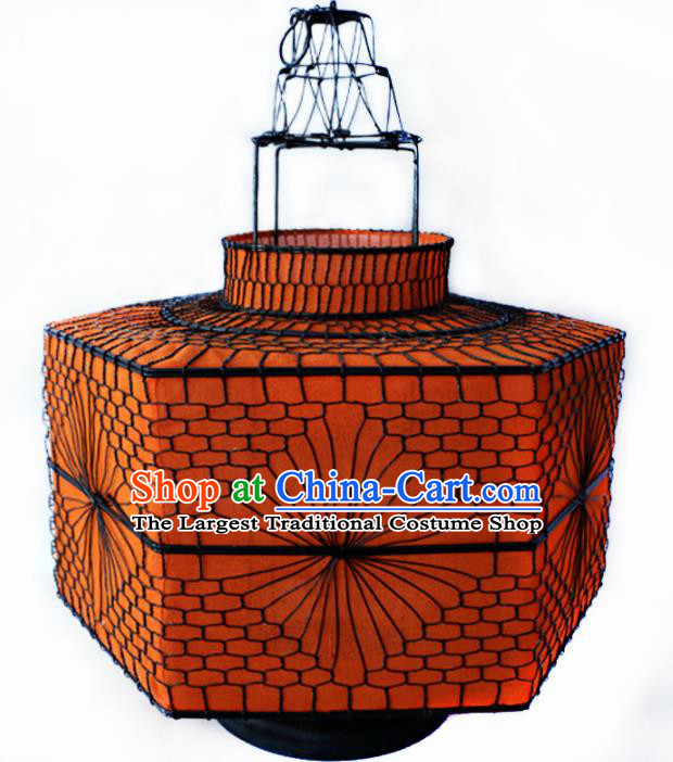 Chinese Traditional Iron Red Hanging Lantern Handmade New Year Lamp Palace Lanterns