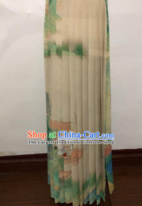 Chinese Traditional Classical Pattern Flax Fabric Silk Fabric Hanfu Dress Material